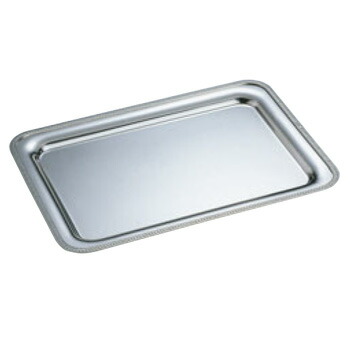 楽天市場】UK 18-8 B渕 角盆 12インチ 手無【シルバートレー