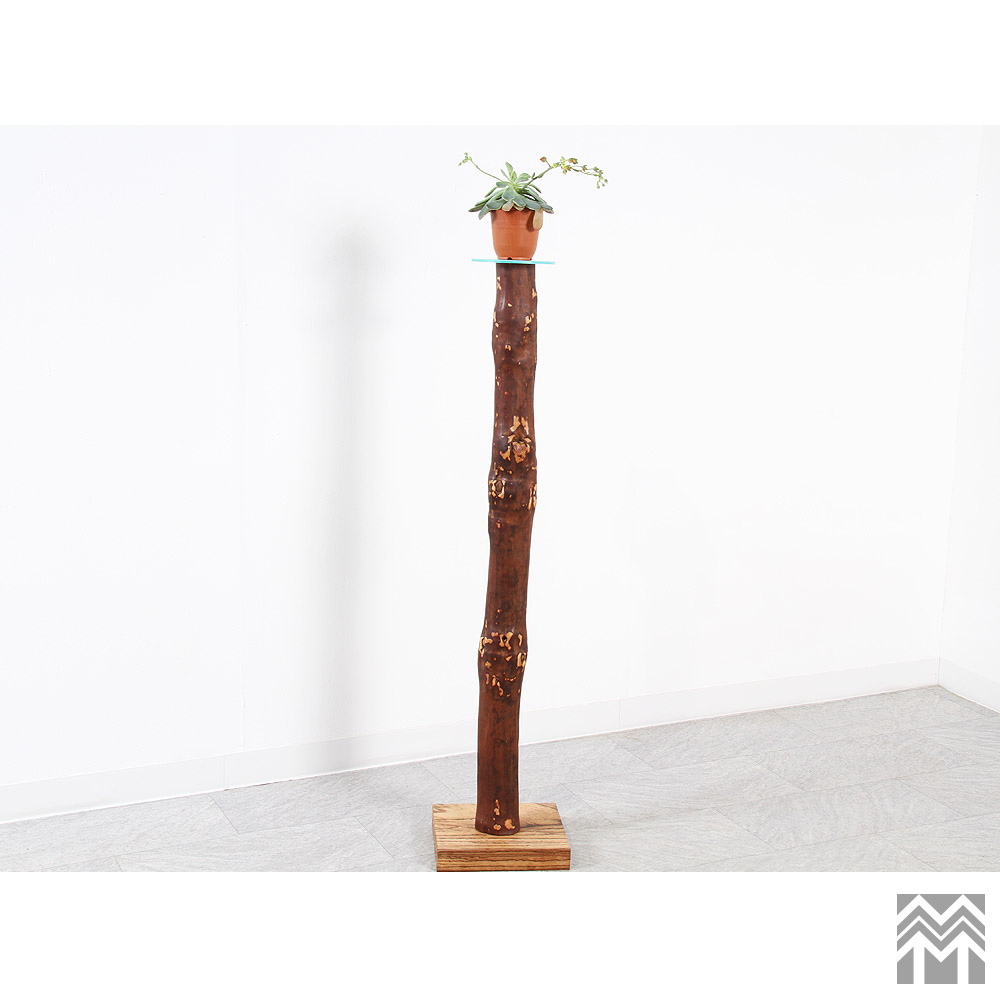 駒寄せWOOD 花台 見せびらかす照明ランプ 高さ1090粍 油絵の具仕上[OGW-K062424007]【醇乎たる】【生まれながら木】【木製】 インテリア小物・置物-その他-インテリア・寝具・収納