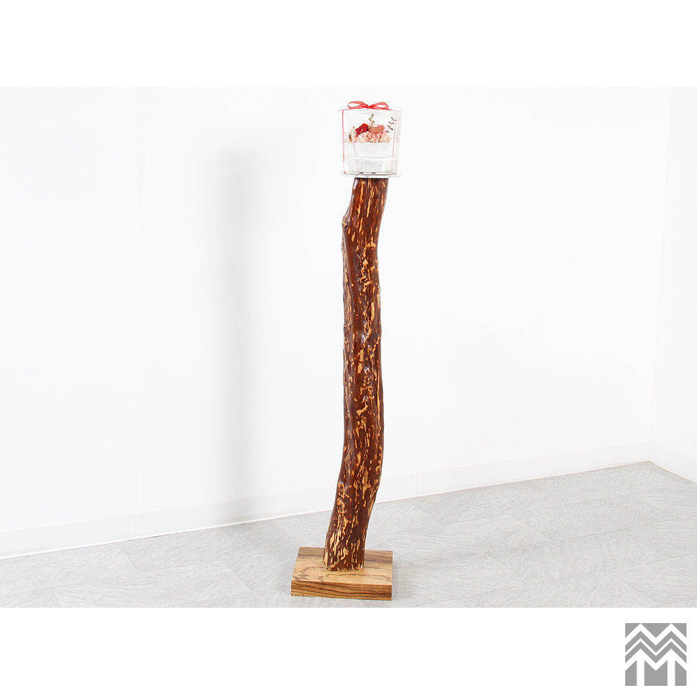 大垣WOOD 花台 ディスプレイスタンド 高さ1048mm オイル仕上げ[OGW-K062424015] 【木製】【無垢】【天然木】