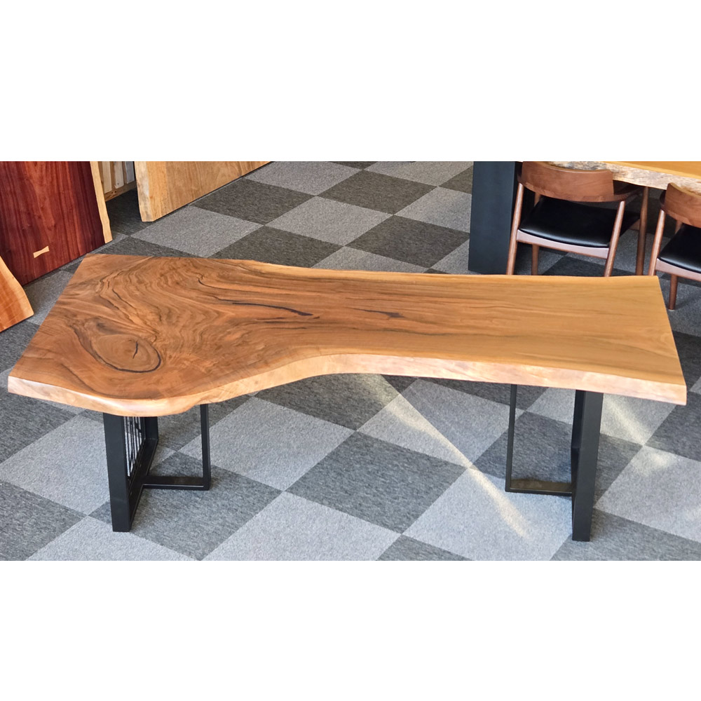 大垣WOOD 一枚板 ダイニングテーブル用天板(板のみ) ブラックウォールナット 6~8人掛け 幅2100mm オイル仕上げ[OGWJ-042324002-34-354]【天然木】【無垢】【1枚板】【ダイニングテーブル】【木製】【日本製】【ハンドメイド】｜厨房用品専門店！安吉