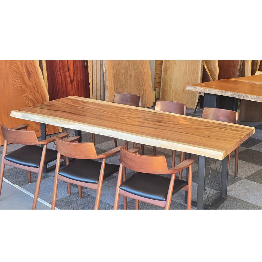 大垣WOOD 一枚板 ダイニングテーブル用天板(板のみ) モンキーポッド 6~8人掛け 幅2310mm ウレタン塗装(艶なし)[OGWJ-201725002]【天然木】【無垢】【1枚板】【ダイニングテーブル】【木製】【日本製】【ハンドメイド】