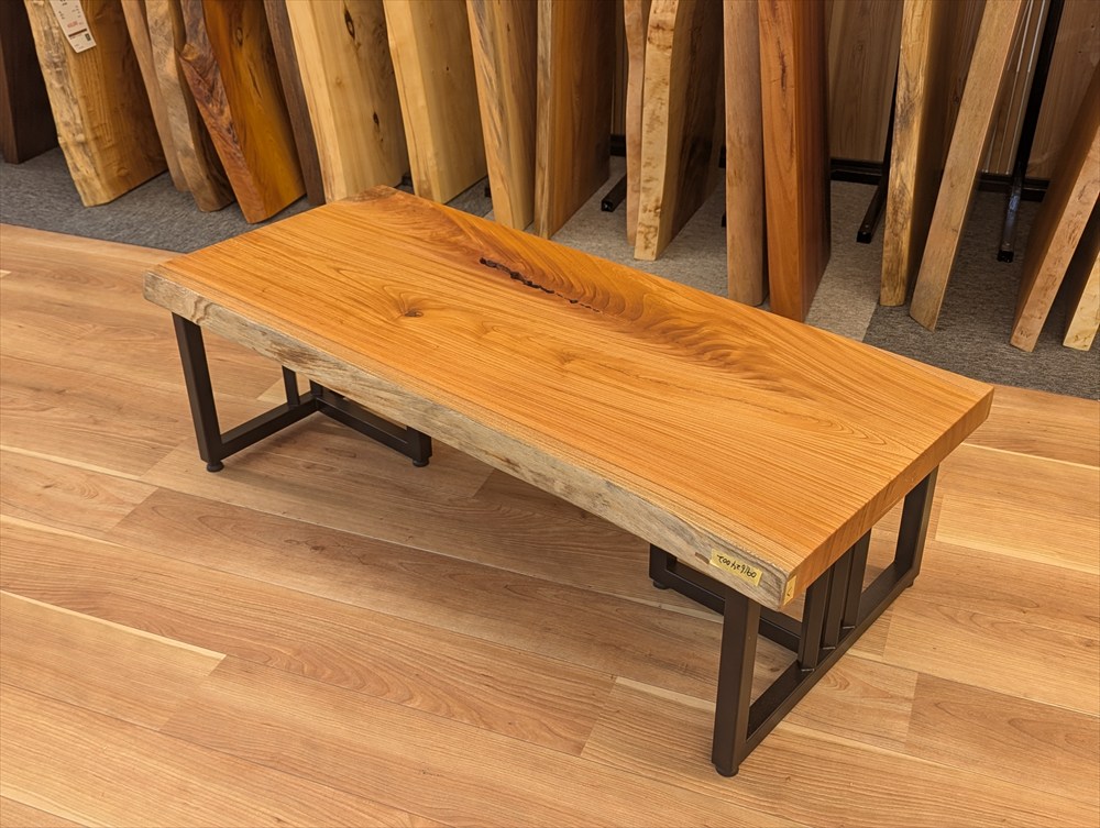 大垣WOOD 一枚板 欅（けやき） 幅1180mm ケヤキ （板のみ）オイル仕上げ[OGWJ-091624002]【天板】【天然木】【無垢】【センターテーブル】【リビングテーブル】【ローテーブル】【座卓】【ちゃぶ台】【日本製】
