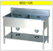 楽天市場】マルゼン 二槽シンク（430ブリームシリーズ） BS2-126