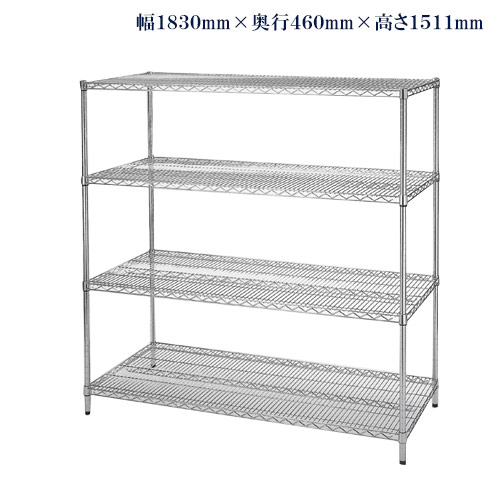 エムあい Diy 工具 台車 キャリー クロームシェルフ 台車 棚4段タイプ 幅910mm 奥行610mm 高さ1500mm 代引き不可 厨房用品専門店 安吉