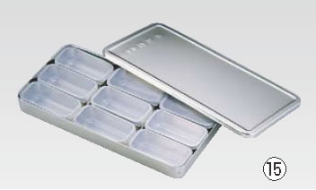 MA18-8検食入れもの C型（大9個入）【ステンレス鋼製検食入れもの】【18-8ステンレス鋼】【MA】【お役目用勝手もと設備勝手もと設備専門職店】