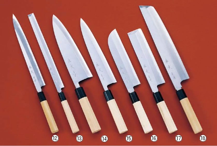 楽天市場】SA佐文 柳刃(木製ｻﾔ付) 36cm【業務用包丁】【和包丁