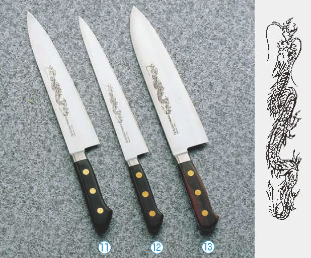 ﾐｿﾉ･ｽｳｪｰﾃﾞﾝ鋼(龍彫刻入)洋出刃 No.151M 21cm 【業務用包丁】【キッチンナイフ】【洋包丁】【SWEDISHSTEEL】【Misono】【業務用厨房機器厨房用品専門店】
