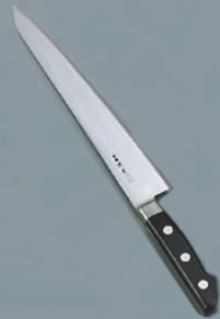 堺孝行 日本鋼(ﾂﾊﾞ付)筋引 21cm【業務用包丁】【洋包丁】【キッチンナイフ】【洋食包丁】【業務用厨房機器厨房用品専門店】｜厨房用品専門店！安吉 8,379円