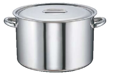 SUS316 モリブデン 半寸胴鍋 耐酸鋼 目盛付 手付 45cm