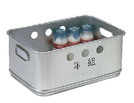 ｱﾙﾏｲﾄ 市乳箱 268 (24本入) 【アルマイト食缶】【お役目用勝手もと設備勝手もと設備専門職店】【滋養物供給用】