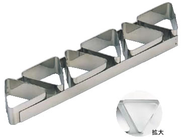 18-10ｹｰｷﾘﾝｸﾞ 三角C型 6連 3137-99【製菓用品】【ステンレス】【業務用厨房機器厨房用品専門店】