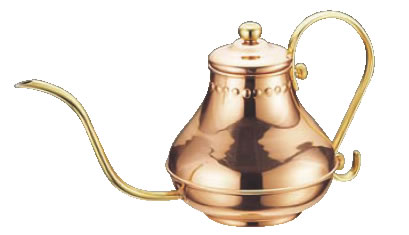 銅 ｱﾗｼﾞﾝ ｺｰﾋｰｻｰﾊﾞｰ 5人用 900竓 【コーヒーポット コーヒー設備】【喫茶設備】【珈琲機関 珈琲設備】【お役目用勝手もと設備勝手もと設備専門職店】