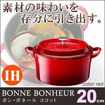 ボン・ボネール ココット 20cm レッド