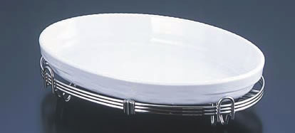 TKG18-8小判ｱｽﾄﾗﾙ ｽﾀﾝﾄﾞｾｯﾄ 白 44-3011-44W【代引き不可】【バイキング ビュッフェ】【バンケットウェア】【盛器 大皿】【スタンド】【飾り台】【業務用厨房機器厨房用品専門店】