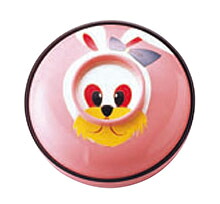 お椀弁当 ｳｻｷﾞさん(朱中仕切り付)【お子さん弁当箱】【キッズ用】【お子さん用】【野あそびに】【F-2-64】 食器-食器・カトラリー・グラス-その他
