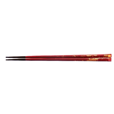 ■2セット■21cm蒔絵塗箸 天削塗箸 朱金箔散らし■2セット■