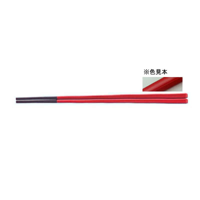 ■10セット■面取り角塗箸 朱塗（ツヤ有） 21cm■10セット■
