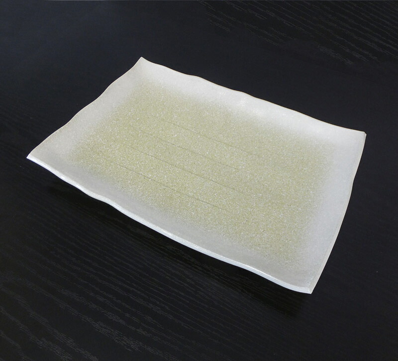 越前長手盛皿 白唐津 尺2寸【角皿】【料理皿】【大皿】【食器】【料亭に】【盛皿】【皿】【盛り器】【盛器】【1-680-14】