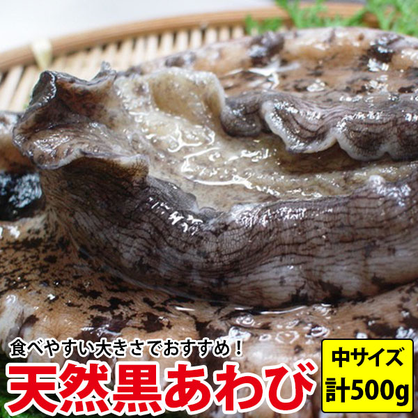長崎産天然黒あわび1枚130g～190g前後 計500g または1kgセット<br>九州で水揚げされた新鮮なあわびをステーキで！<br>プレゼント お祝い よか鮑 黒アワビ