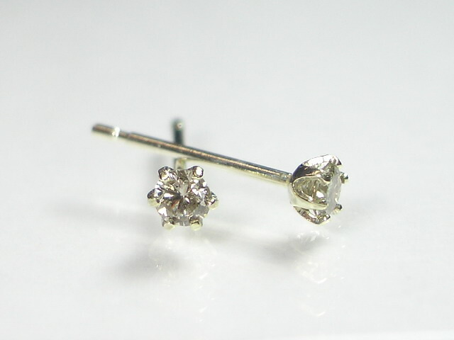 【クーポン配布中】K18YGイエローゴールド天然ダイヤモンドスタッドピアス0.1ct ピアス ダイヤモンド スタッドピアス イエローゴールドピアス