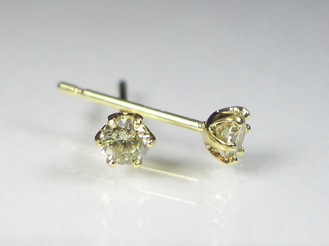 【P10倍19日23:59まで】K18YGイエローゴールド天然ダイヤモンドスタッドピアス0.3ct ピアス ダイヤモンド スタッドピアス イエローゴールドピアス