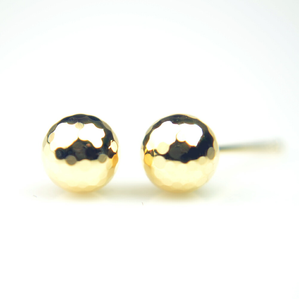 【クーポン配布中】K18イエローゴールドミラーボールピアス 5mm ミラーボール ミラーカット ピアス 18k 18金 ピアス k18 ピアス 18金 K18 ピアス ボール ピアス セカンドピアス