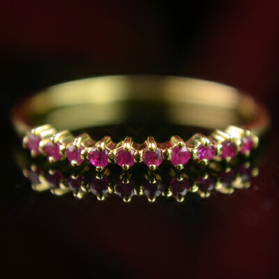 最新情報 クーポン配布中 K18天然ルビーハーフエタニティリング ルビー リング エタニティ 7月誕生石 送料無料 新品 Www Caymanislandsrealty Com