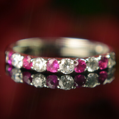 輝く高品質な 楽天市場 クーポン配布中 送料無料 Ptプラチナ ルビー ダイヤモンドハーフエタニティリング ルビー ダイヤモンド リング プラチナ スイートテン 刻印無料 誕生石 宝石のヨコヤマ 爆安プライス Www Kioskogaleria Com