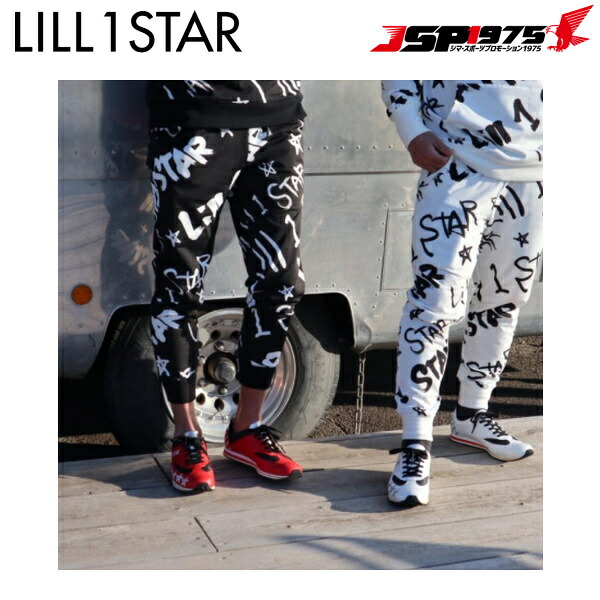 【送料無料】【リルワンスター】Lill one STAR ランダムロゴパンツ ブラック Lサイズ パンツ トレーニングウェア ボトムス ウェア アパレル スポーツ ジム 野球 野球用品｜あっとらいふ