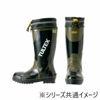 アイトス　4703 安全ゴム長靴(糸入り) ブラック×OD 24.5cm