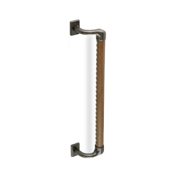 シロクマ オフセット手すりディンプル アンバー/Mオーク BR-573 600mm|あっとらいふ