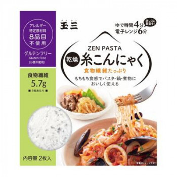 【代引き・同梱不可】 玉三　乾燥糸こんにゃく(2枚)×20袋