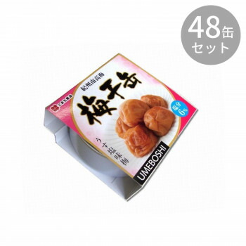 【代引き・同梱不可】 紀州南高梅 梅干缶 うす塩味梅 塩分6％ ×48缶セット
