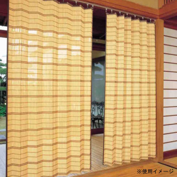 【代引き・同梱不可】 竹すだれカーテン 約100×170cm TC52170|あっとらいふ