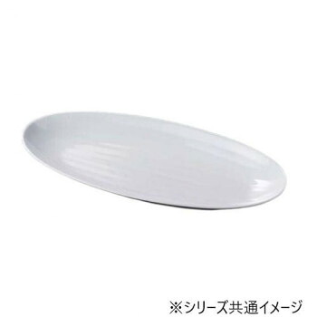 福井クラフト　49cm筋目葉盛皿　白グロス 83361120