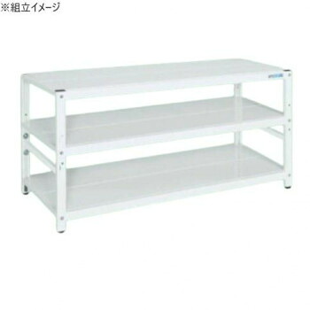 【代引き・同梱不可】 サカエ ラック高さ調整タイプ 1500×650×700mm パールホワイト 3段タイプ TSTN3-1570W|あっとらいふ
