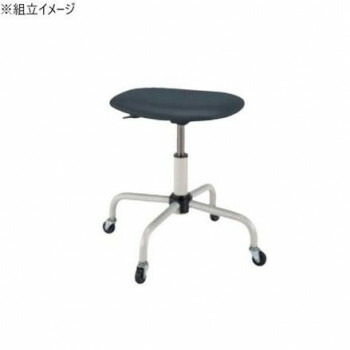 【代引っ張ること・同梱不可】 サカエ やり方用ワークチェアー キャスター付 裏皆無 390×380×440粍 S4C-BKN