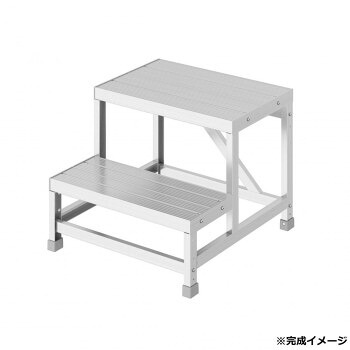 【代引っ張ること・同梱不可】 精神的な統合進め方台 ともし火足つき スジ有り 2段 DBG2-645a 11467