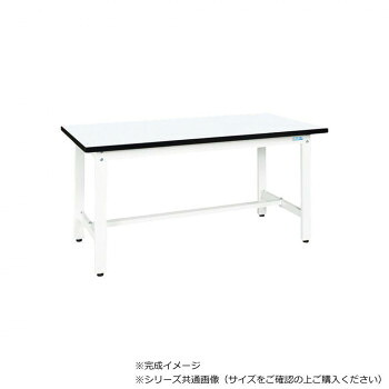 【代引き・同梱不可】 サカエ 実験用中量作業台 メラニン天板 パールホワイト 1500×750×740mm CSM-157W