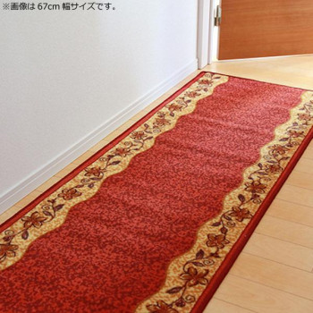 【代引き・同梱不可】 廊下敷 『リーガ』 レッド 約67×700cm 2003440|あっとらいふ