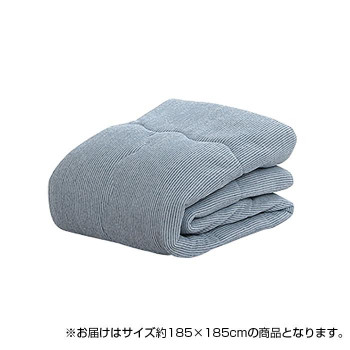 【代引き・同梱不可】 洗える 肌掛け布団 接触冷感 パイル生地 リバーシブルタイプ ダブル 約185×185cm 1589029