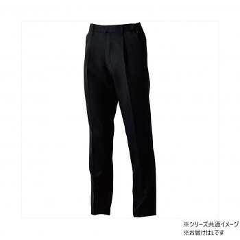 桑和 9522-09 スラックス(ワンタック.脇ゴム) Lサイズ ブラック(4) SOWA