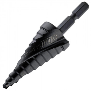 トップ工業(TOP) 電動ドリル用 六角シャンク スパイラルステップドリル ESD-422S