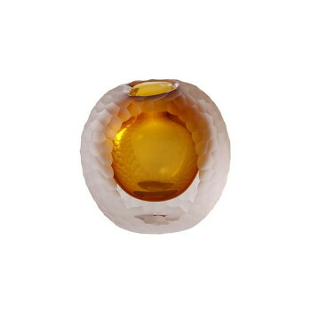 【代引き・同梱不可】 ミュールミル 花器 アルマ カット 茶 CG-618Br