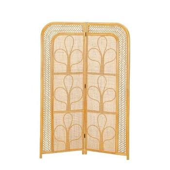 【代引き・同梱不可】 今枝商店　Romantic Rattan　籐スクリーン 2連(2パネル)　ハイタイプ　B203