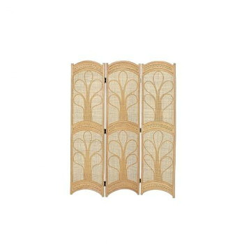 【代引き・同梱不可】 今枝商店　Romantic Rattan　籐スクリーン 3連(3パネル)　ロータイプ　B553