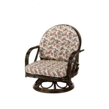 【代引き・同梱不可】 今枝商店　Romantic Rattan　籐回転座椅子　ミドルタイプ　S252B