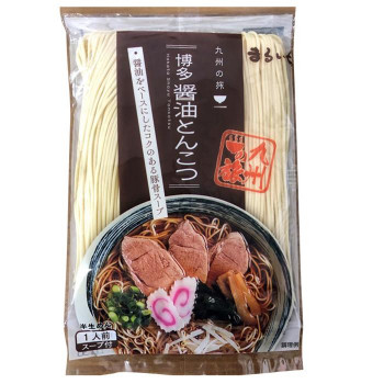 【代引き・同梱不可】 まるいち 博多醤油豚骨ラーメン スープ付 1人前×40入 Z4241