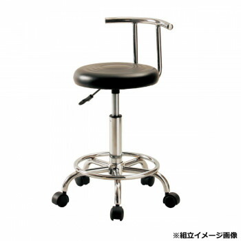 【代引き・同梱不可】 弘益(KOEKI) UTILITY キャスターチェア(背付) ブラック KYB300BK 9,667円