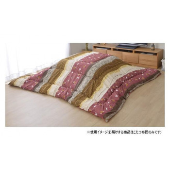 【同梱不可】 こたつ布団 正方形 単品 和柄 ウサギ柄 ローズ 約205×205cm 1160300250103